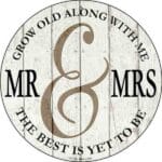 Mr and Mrs Round Sign