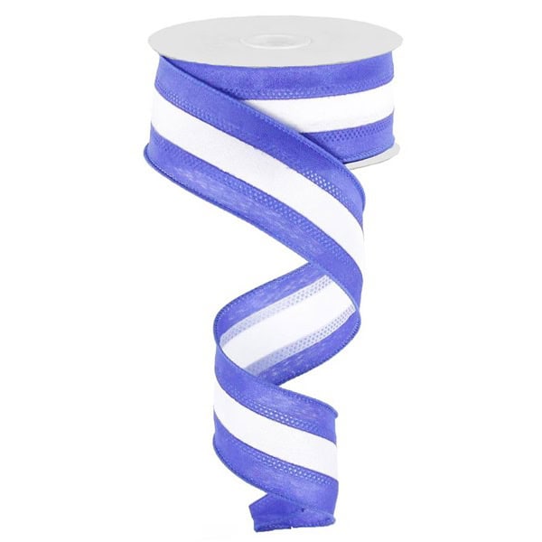 1.5" Blue White Stripe Ribbon